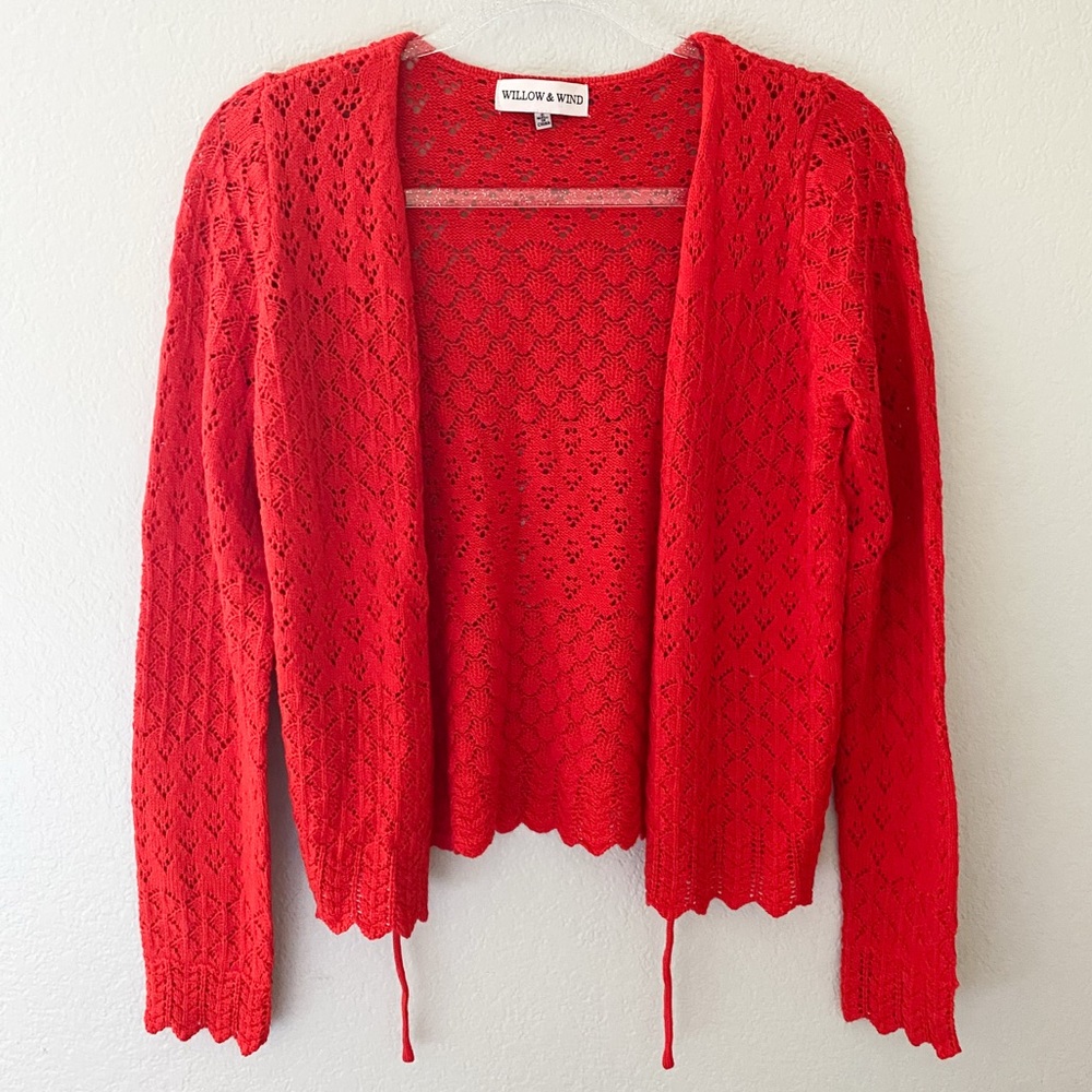 Willow & Wind Cherry Tomato Crochet Cardigan